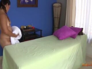 Adorable Thai girlfriend seduced and fucked by her masseur